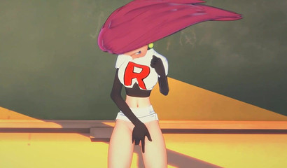 Sexy girl Jessie masturbates a shaved pussy