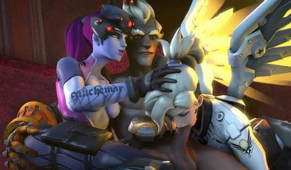 Hot porn compilation with heroes of Overwatch and other video games
