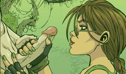 3D porn cartoon with Angelina Jolie as Lara Croft