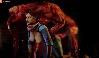 Nasty monsters fuck Lara Croft hard, porn cut