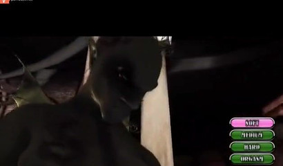 Lara Croft's 3D tits are fucked by an alien monster's dick