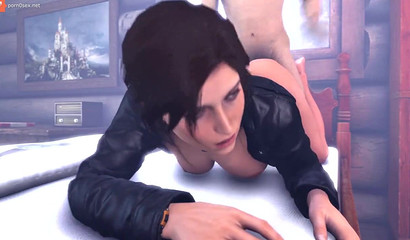 Fuck me deeper! Cartoon Lara Croft fucks with a thug