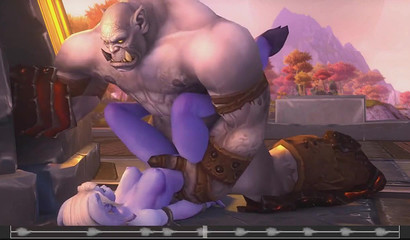 Fucking orcs, elf girls and other characters from the video game World of Warcraft