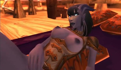 Lesbian 3D porn World of Warcraft with two busty beauties