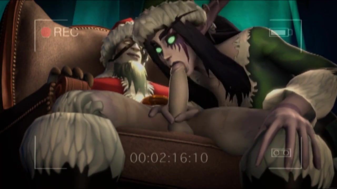 World of Warcraft'tan elf kızı Noel Baba'ya oral seks yapıyor! Yeni yılın  3D pornosu
