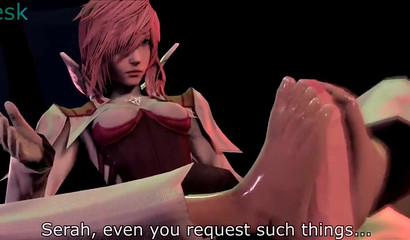 The most exciting footjob in hot 3D porn compilation