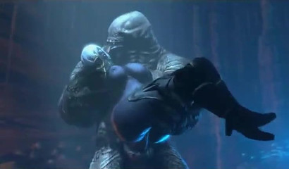 A huge monster rapes blonde Nualia in the porn cartoon World of Warcraft