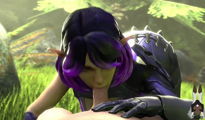 Animated beauty Skye from the game Paladins gets fucked in all holes