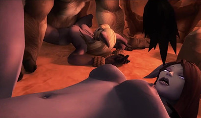 Collection of hard animated sex of orcs and draenei from the game World of Warcraft
