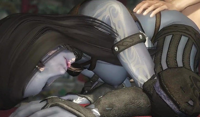 Amazing sex by candlelight with an elven beast! Porn cartoon Skyrim