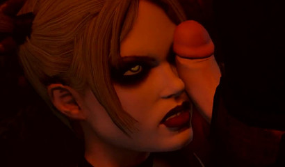 Brutal rape! Cartoon Harley Quinn forced to suck cock and fuck
