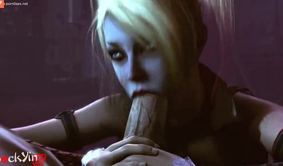 Cartoon Harley Quinn loves to suck big cocks and fuck
