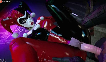 Batman, Joker and others fuck a slut from Arkham Harley Quinn, 3d porn