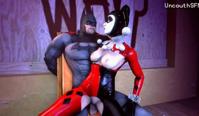 Batman undergoes sex punishment by beauty Harley Quinn, 3D porn