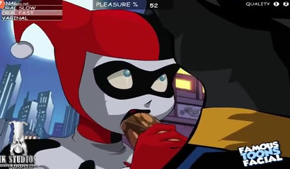 Batman with a big dick anally punishes Harley Quinn, porn cartoon