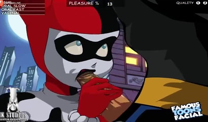 Batman with a big dick anally punishes Harley Quinn, porn cartoon