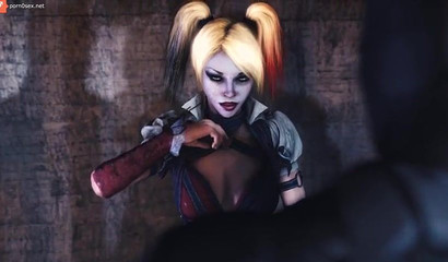 Sex in Arkham Prison! Batman fucks prisoner Harley Quinn! Porn cartoon