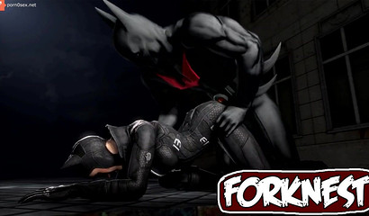 Cartoon beauty Catwoman gets fucked by everyone in the big city of Arkham!