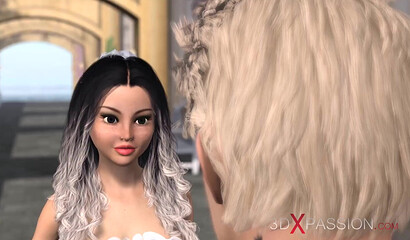 A horny bride gets fucked by a big black cock in the dungeon