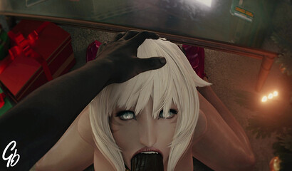 Y'shtola Rhul sucks a big black cock! 3D porn Final Fantasy