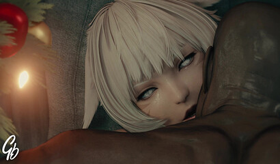 Y'shtola Rhul sucks a big black cock! 3D porn Final Fantasy