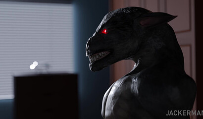 An evil monster rapes the mouth and ass of a sissy MILF! Epic 3D porn