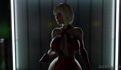 A huge monster raped and impregnated a blonde agent. 3D porn