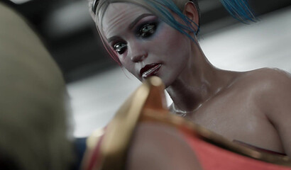 Futanari Harley Quinn fucks Supergirl hard in a cancer pose. 3D porn