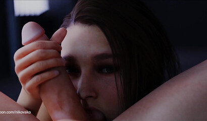 Jill Valentine sucks balls and fucks in a 3D porn parody of Resident Evil