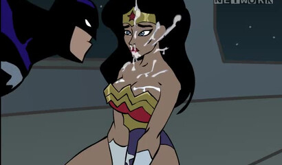 Batman tears Wonder Woman's ass, epic cartoon porn video