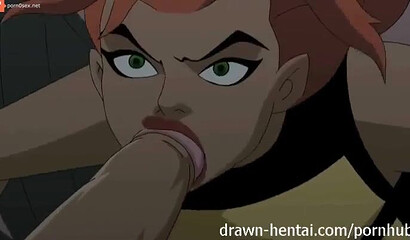 Batman and Wonder Woman fucked redhead beauty hard