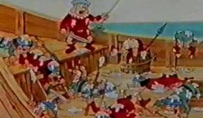 Old, funny porn cartoon about Vikings with Russian translation