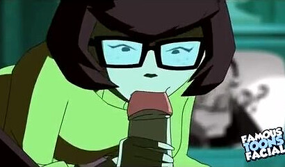 Velma sucked Norville's big dick and gave herself to him, porn cartoon Scooby Doo