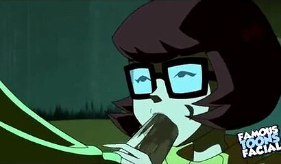 Velma sucked Norville's big dick and gave herself to him, porn cartoon Scooby Doo