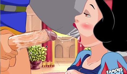 Bastard forces Snow White into deep blowjob