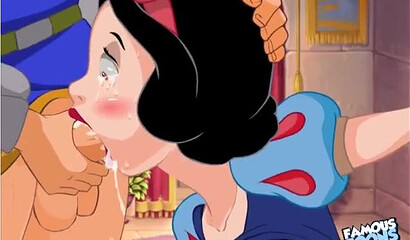 Bastard forces Snow White into deep blowjob