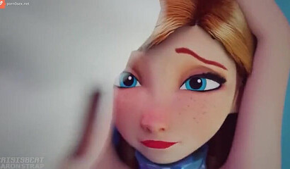 Chained Anna and mistress Elsa of Arendelle in cartoon BDSM 3D porn