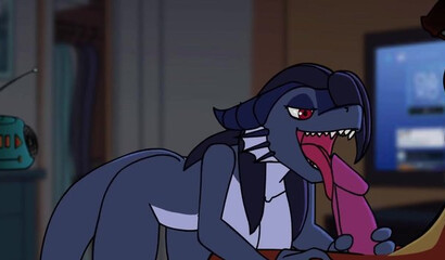 Cute dragoness sucks dick very sweetly in this porn cartoon