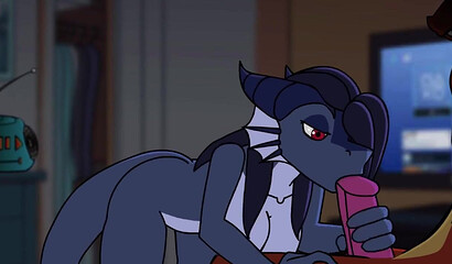Cute dragoness sucks dick very sweetly in this porn cartoon