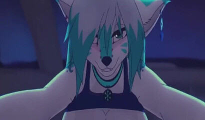 Cartoon car sex with long-tailed Furry beauty