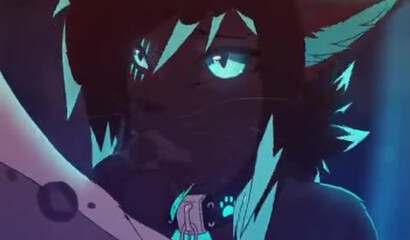 Young Furry gives a sweet blowjob and takes cum on a cute face