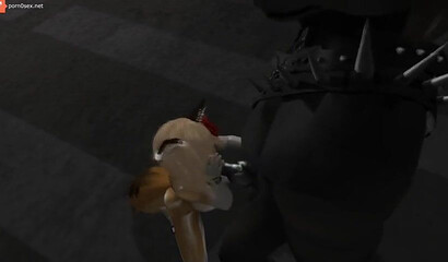 BDSM with busty furry beauty, hard porn cartoon