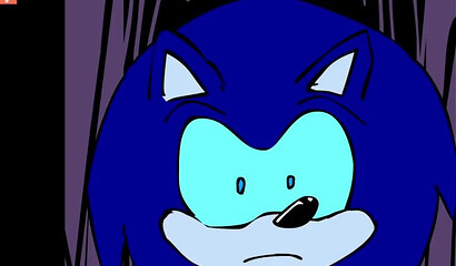 Smart Sonic cums in the pussy of a busty Furry, porn cartoon