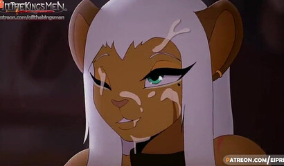 Passionate sex of two Furries with amazing impregnation, porn cartoon