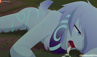 Cartoon Furry is brutally raped by bandits in the forest