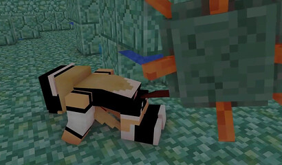 Sex with a blonde in Minecraft