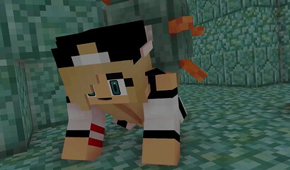 Sex with a blonde in Minecraft