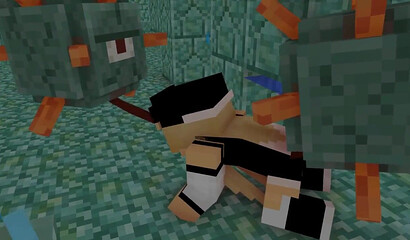 Sex with a blonde in Minecraft