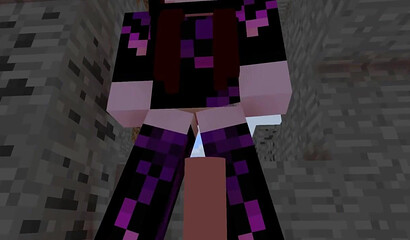 Crafting baby rides a dick in Minecraft