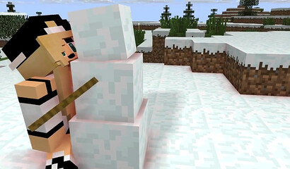 Sex of Sibi and the snowman in the world of Minecraft